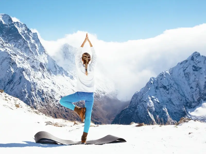 Yoga à la montagne
